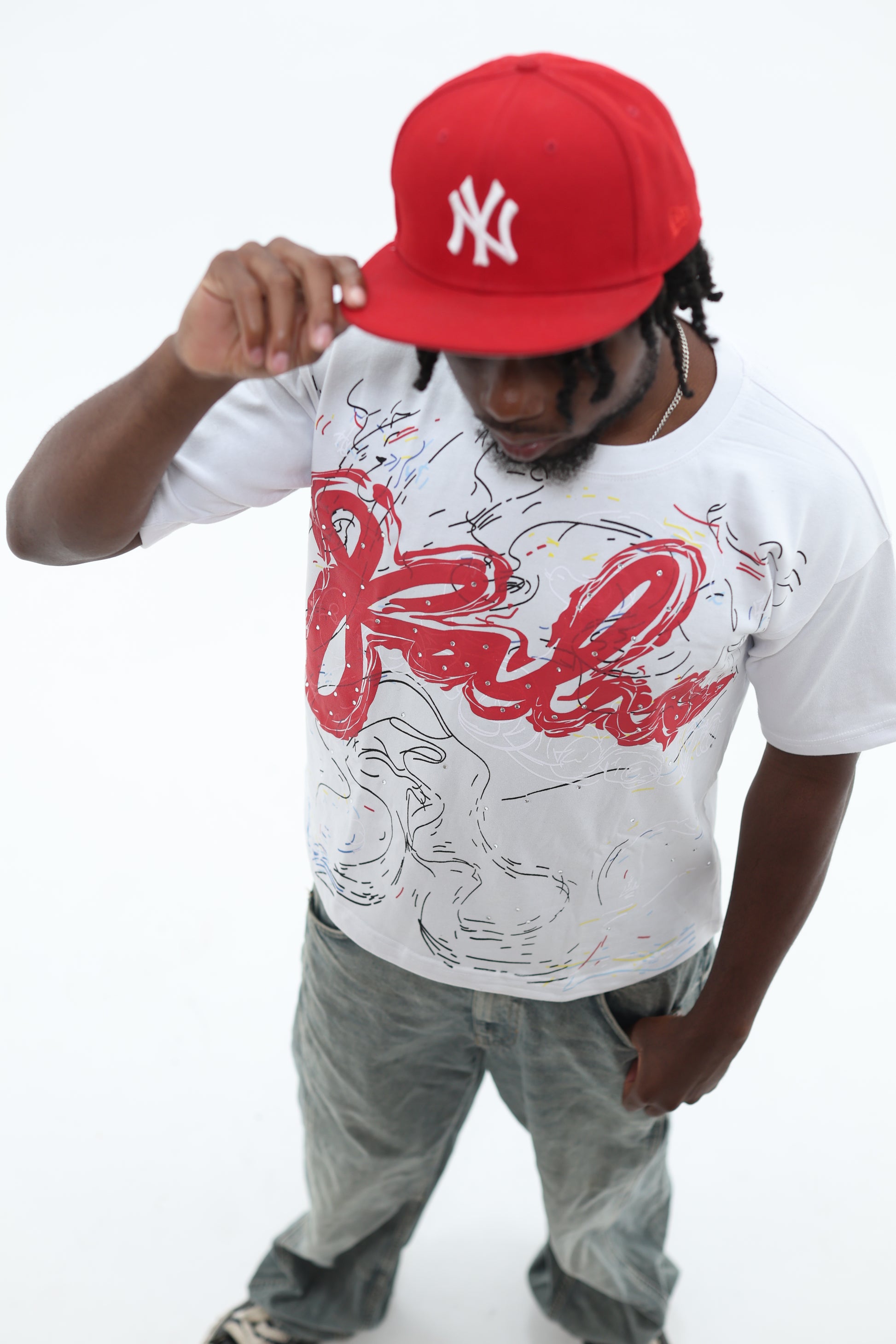 Original Kalm Gemstone Tee Red